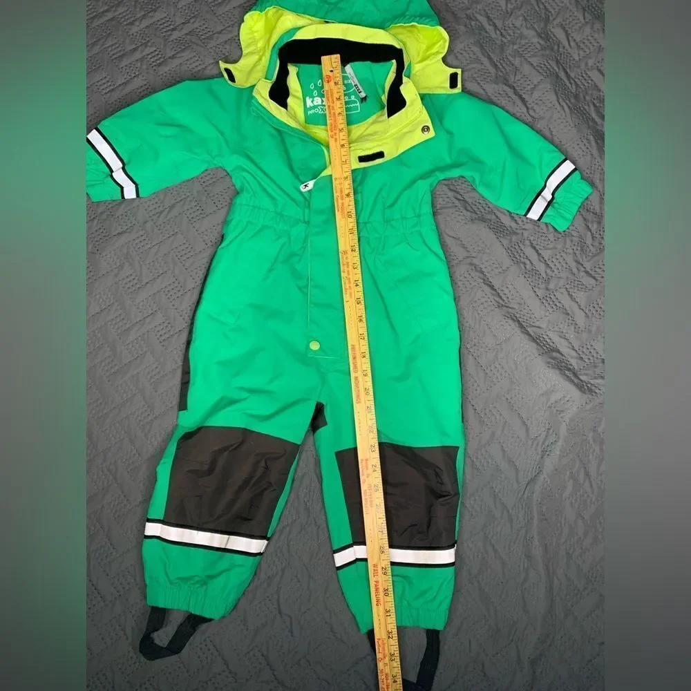 Kaxs Lime Green and Black Rain/Snow suit